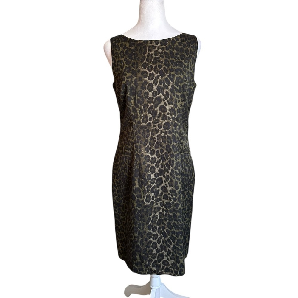 Ann Taylor Cheetah Print Sheath Dress Size 6